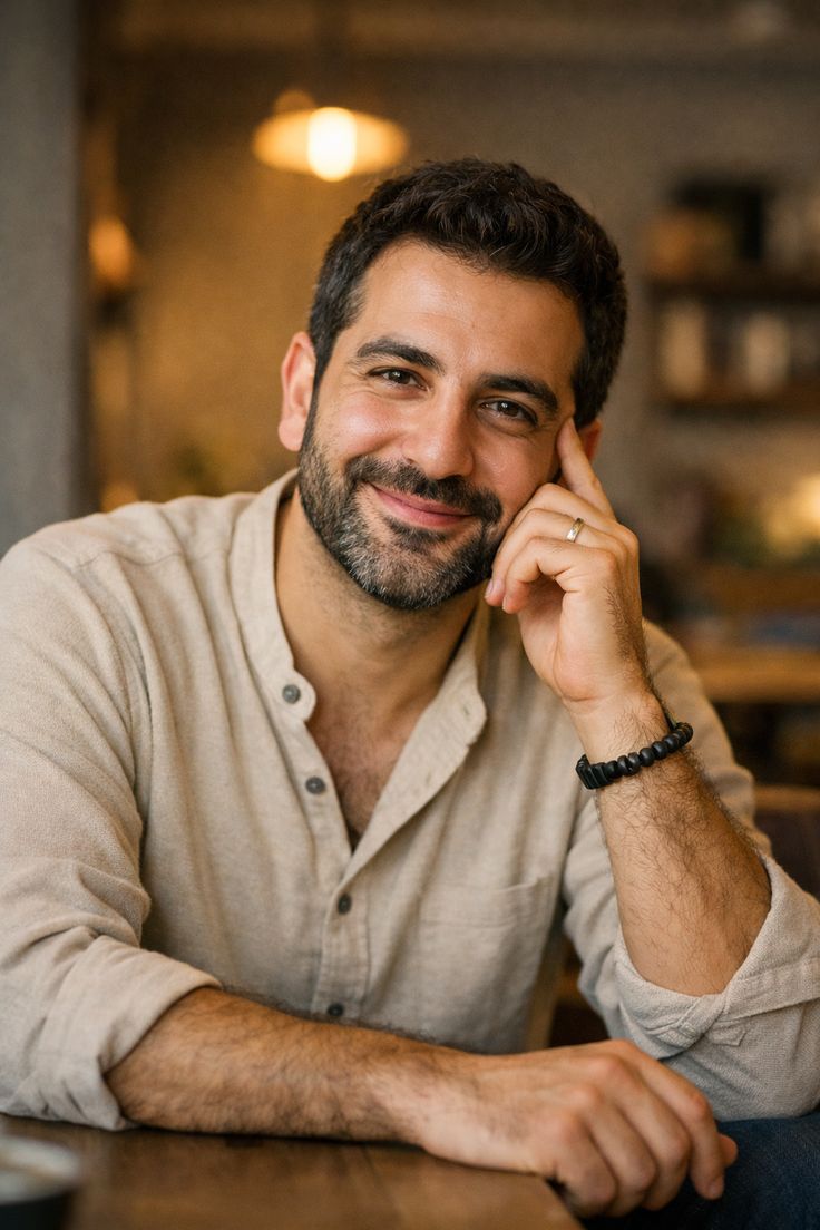 Relaxed portrait in cozy setting